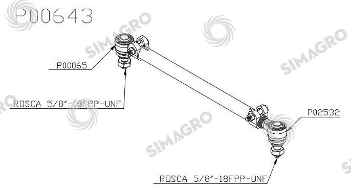 Barra de dirección completa Massey Ferguson - Imagen 2