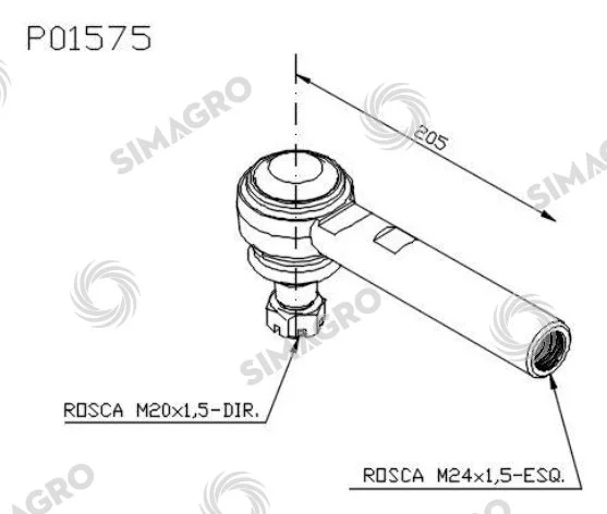 Brazo de dirección Massey F./Ford New Holland – Dellarosa - Imagen 2