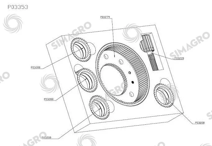 Kit de engranajes de 4 planetarios APL 345/350 – Dellarosa - Imagen 2