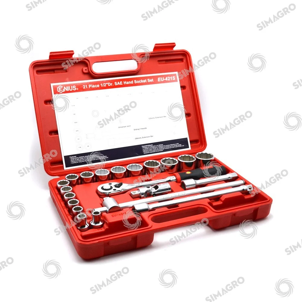 Juego dados 21 PCS. 1/2 pulgada en caja- Vapormatic